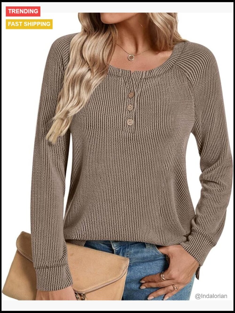 Long Sleeve Knit Tunic Top Crewneck Basic Sweater Casual Stretchy